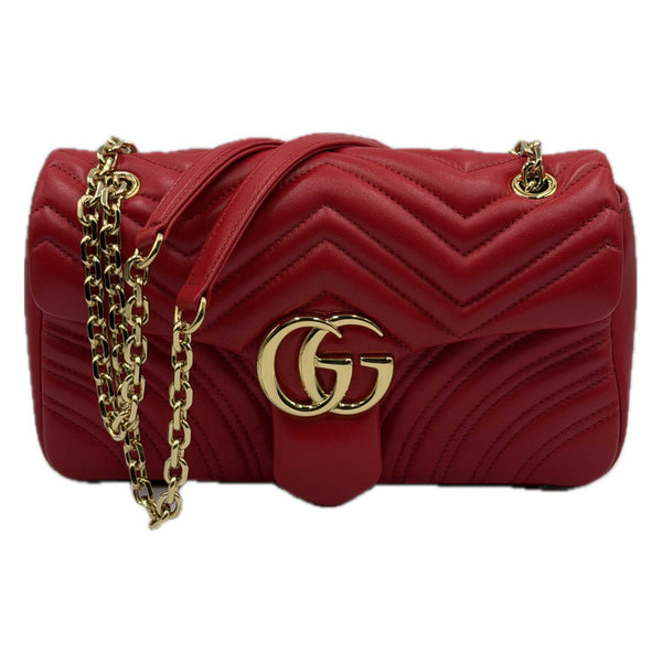 Gucci GG Marmont Medium Shoulder Bag - Red