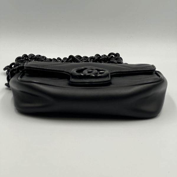 Gucci GG Marmont Monochrome Chain Shoulder / Belt Bag - Black Matelasse