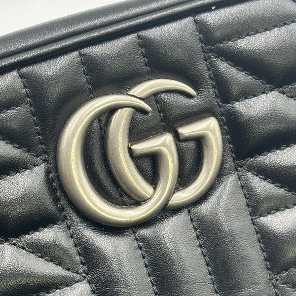 Gucci GG Marmont Shoulder Bag Mixed Matelasse Leather Small - Crossbody Bag - Black