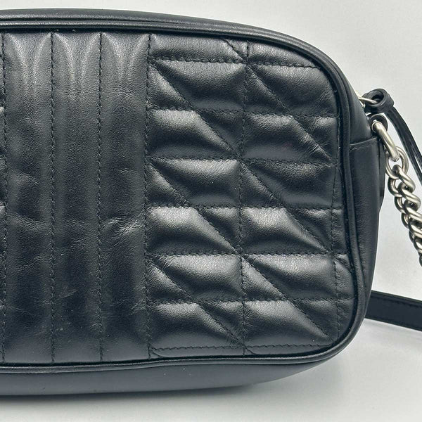 Gucci GG Marmont Shoulder Bag Mixed Matelasse Leather Small - Crossbody Bag - Black