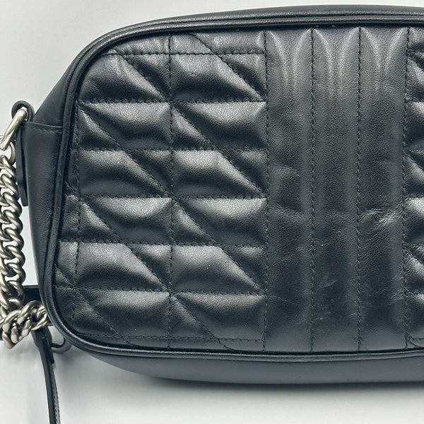 Gucci GG Marmont Shoulder Bag Mixed Matelasse Leather Small - Crossbody Bag - Black