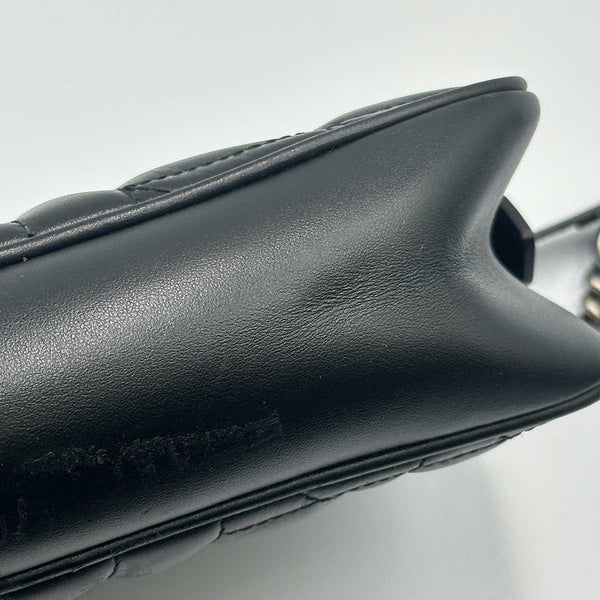 Gucci GG Marmont Shoulder Bag Mixed Matelasse Leather Small - Crossbody Bag - Black