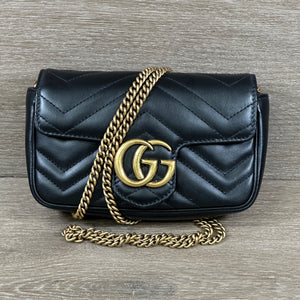 Gucci GG Marmont Super Mini Bag - Black - Chicago Pawners & Jewelers