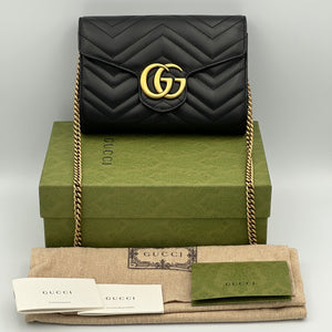Gucci GG Marmont Wallet on Chain - Black - Chicago Pawners & Jewelers
