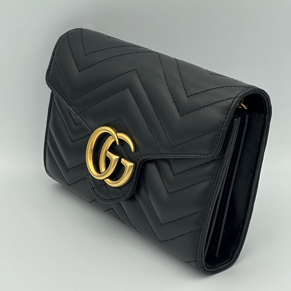 Gucci GG Marmont Wallet on Chain - Black - Chicago Pawners & Jewelers