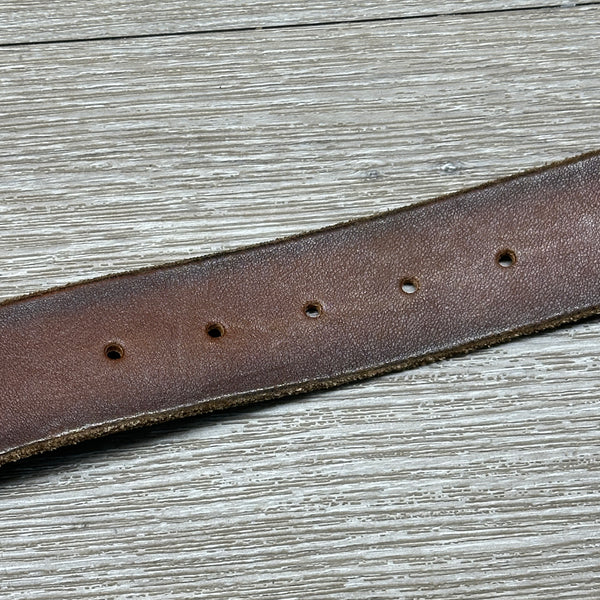 Gucci GG Marmot Wide Belt - Brown Faded Leather - Chicago Pawners & Jewelers