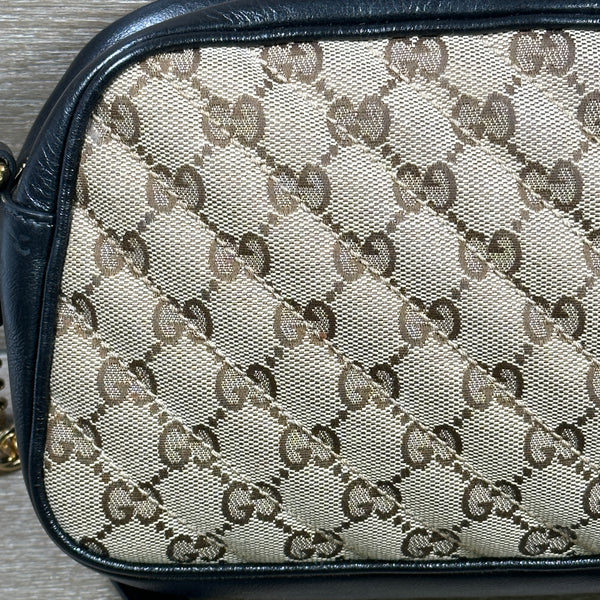 Gucci GG Monogram Canvas Matelasse Marmont Chain - Black