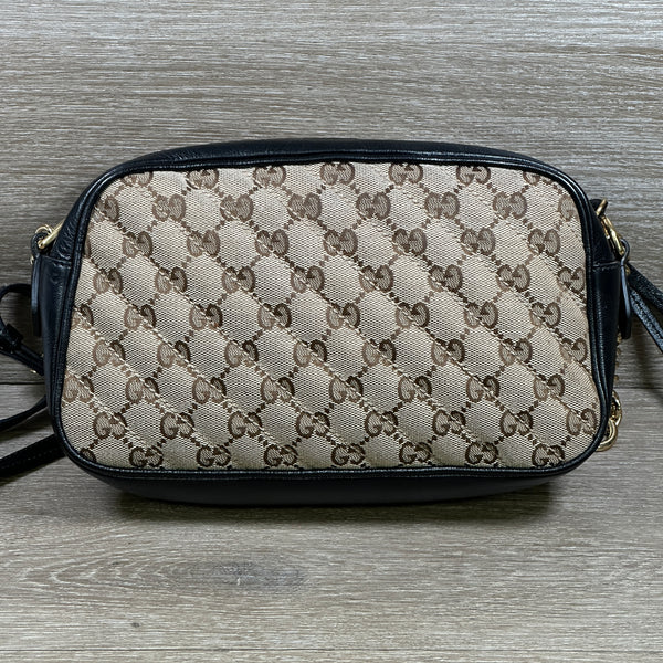 Gucci GG Monogram Canvas Matelasse Marmont Chain - Black