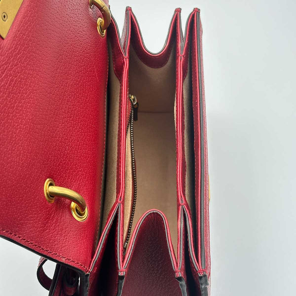 Gucci GG Queen Margaret Top Handle Bag - Red - Chicago Pawners & Jewelers