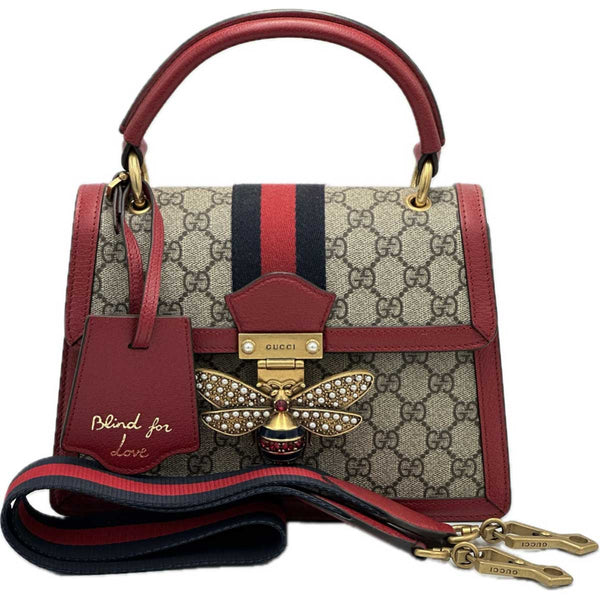 Gucci GG Queen Margaret Top Handle Bag - Red - Chicago Pawners & Jewelers