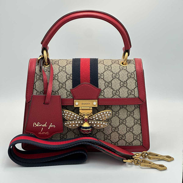 Gucci GG Queen Margaret Top Handle Bag - Red - Chicago Pawners & Jewelers