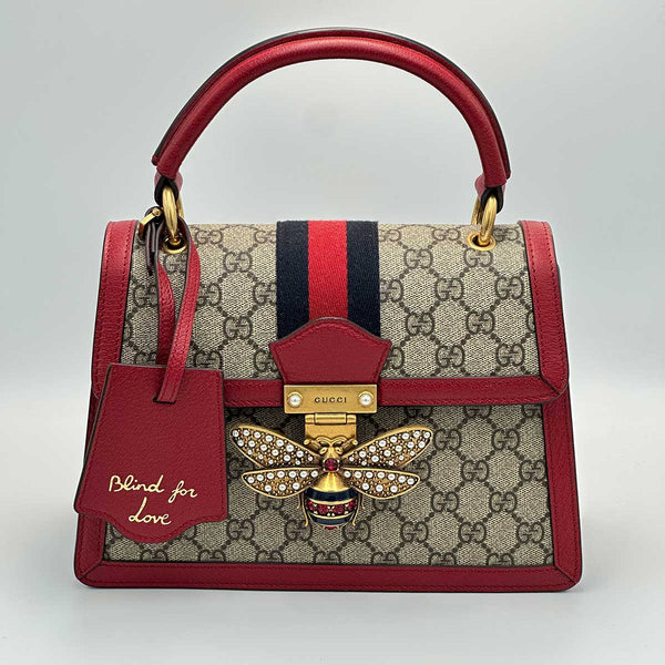 Gucci GG Queen Margaret Top Handle Bag - Red - Chicago Pawners & Jewelers