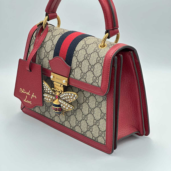 Gucci GG Queen Margaret Top Handle Bag - Red - Chicago Pawners & Jewelers