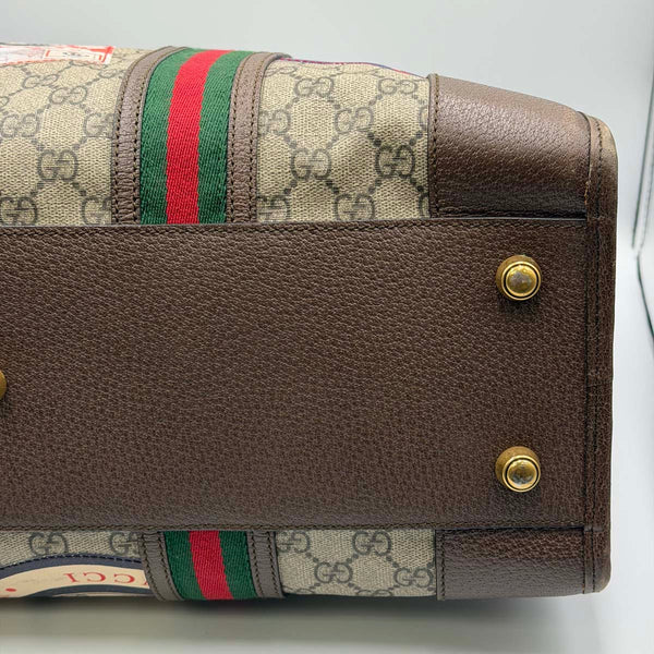 Gucci GG Supreme Courrier Duffle Bag With Patches