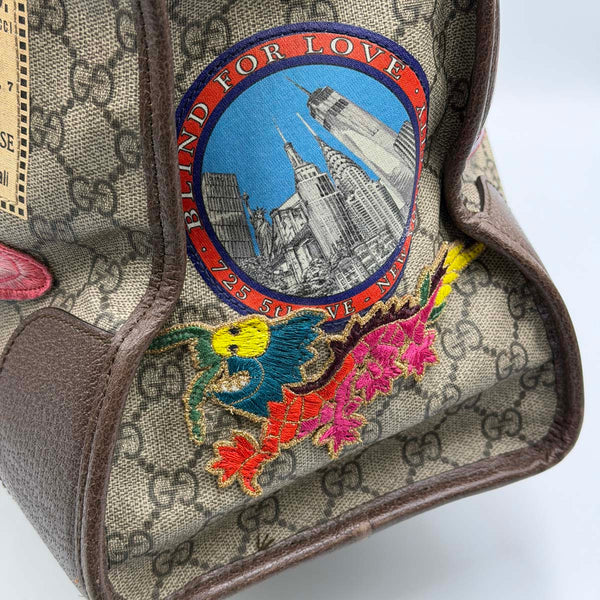 Gucci GG Supreme Courrier Duffle Bag With Patches
