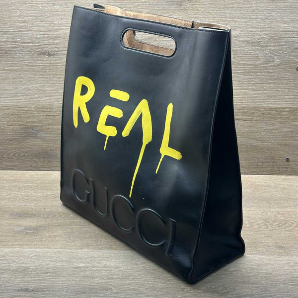 Gucci Ghost Real XL Tote Bag - Black