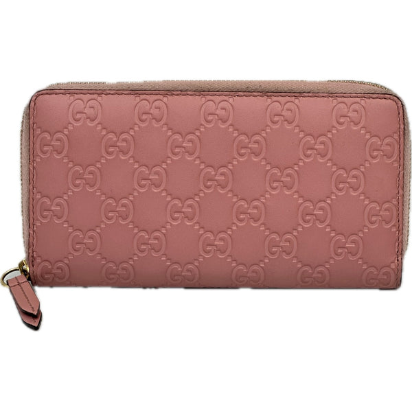 Gucci Guccissima Zip Around Wallet - Pink