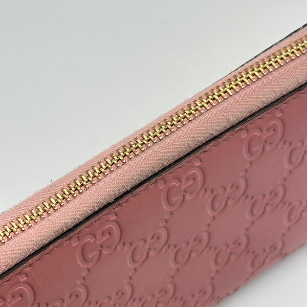 Gucci Guccissima Zip Around Wallet - Pink