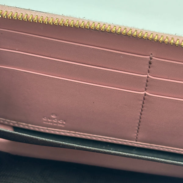 Gucci Guccissima Zip Around Wallet - Pink