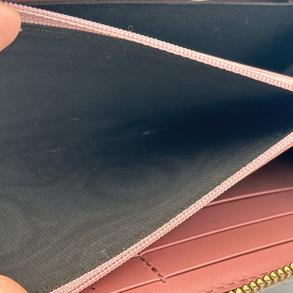Gucci Guccissima Zip Around Wallet - Pink