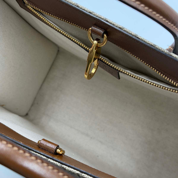 Gucci Interlocking G, Supreme Canvas Small Tote Bag - Neutrals