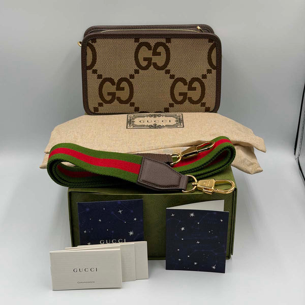 Gucci Jumbo GG Canvas Mini Crossbody Bag