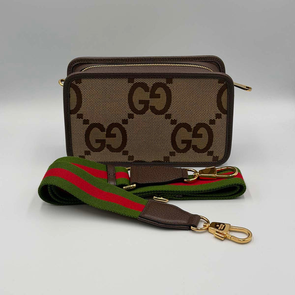 Gucci Jumbo GG Canvas Mini Crossbody Bag