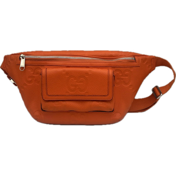 Gucci Jumbo GG Embossed Crossbody/Belt Bag - Orange