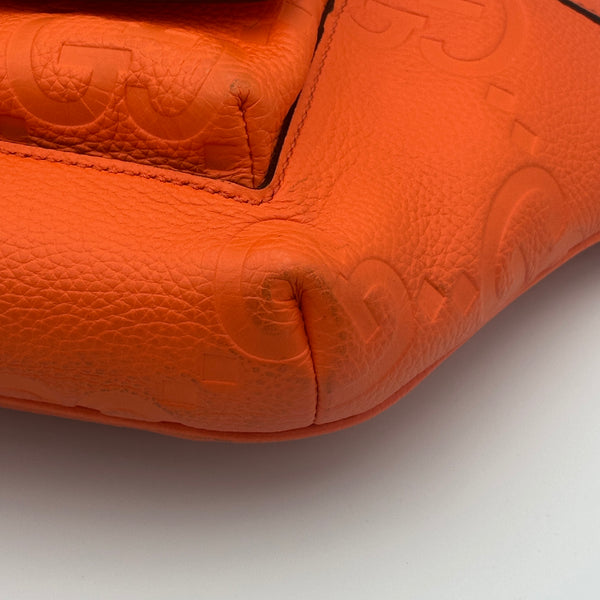 Gucci Jumbo GG Embossed Crossbody/Belt Bag - Orange