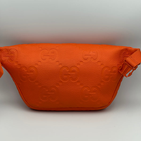 Gucci Jumbo GG Embossed Crossbody/Belt Bag - Orange