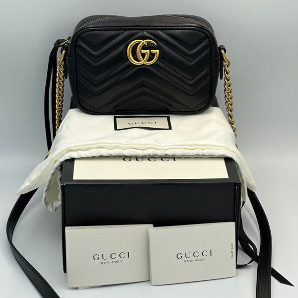 Gucci Marmont Mini Camera Bag - Black