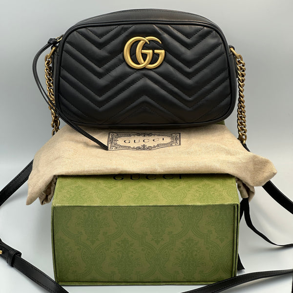 Gucci Marmont Small Camera Bag - Black