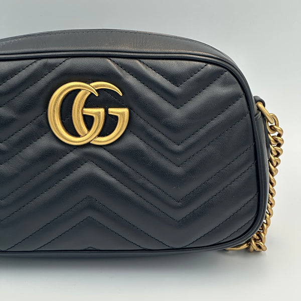 Gucci Marmont Small Camera Bag - Black