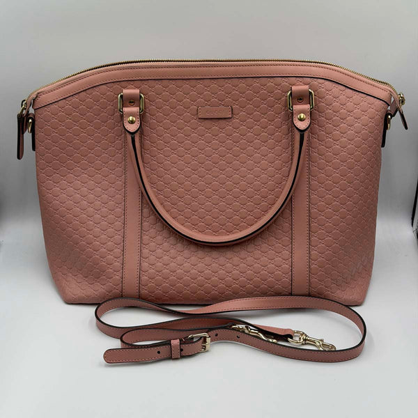 Gucci Microguccissima Large Dome Satchel - Pink