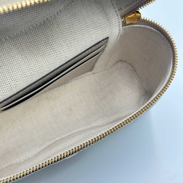 Gucci Mini Ophidia Vanity Case - Beige Leather and Oatmeal Supreme Canvas