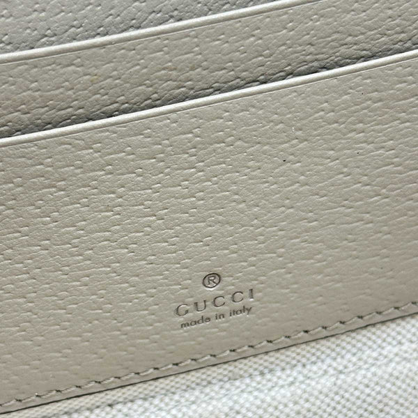 Gucci Mini Ophidia Vanity Case - Beige Leather and Oatmeal Supreme Canvas