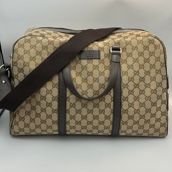 Gucci Monogram Canvas Boston Travel Bag