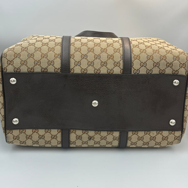 Gucci Monogram Canvas Boston Travel Bag