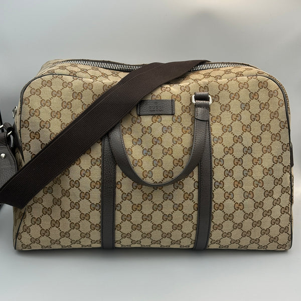 Gucci Monogram Canvas Boston Travel Bag