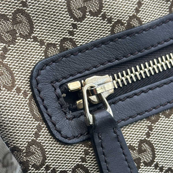 Gucci Monogram Messenger Bag Dark Brown, Zipped