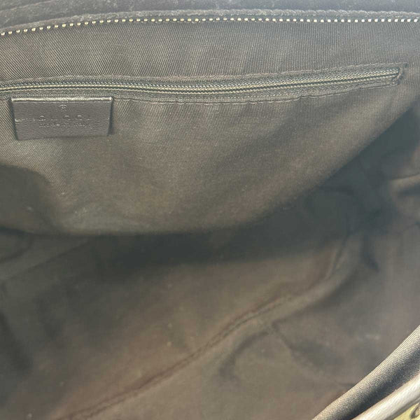 Gucci Monogram Messenger Bag Dark Brown, Zipped
