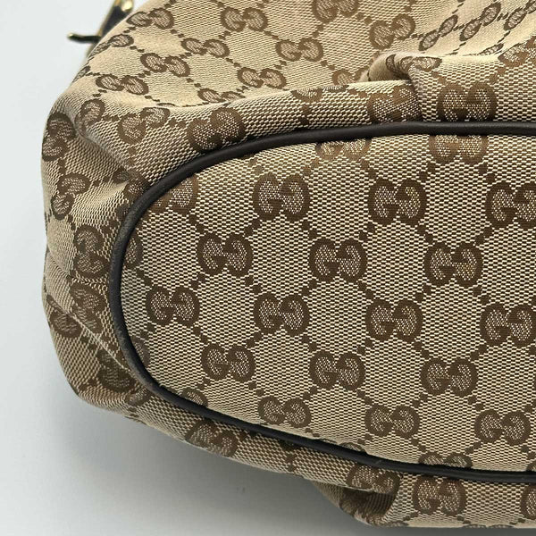 Gucci Monogram Messenger Bag Dark Brown, Zipped