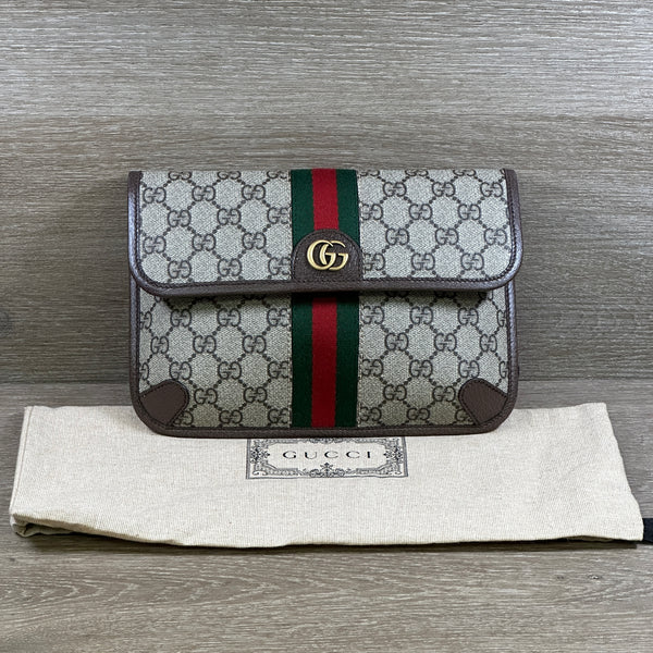 Gucci Ophidia Belt Bag - Beige and Ebony