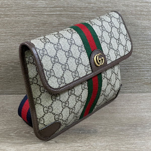 Gucci Ophidia Belt Bag - Beige and Ebony