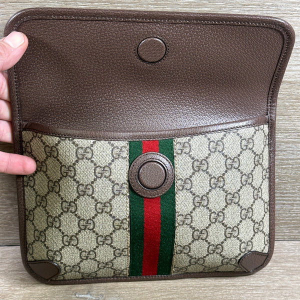 Gucci Ophidia Belt Bag - Beige and Ebony