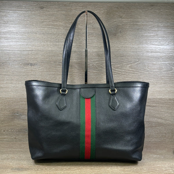 Gucci Ophidia Black Leather Tote - Medium - Chicago Pawners & Jewelers