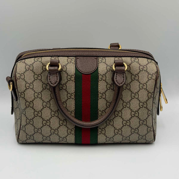 Gucci Ophidia Boston Bag - Medium - Supreme Canvas