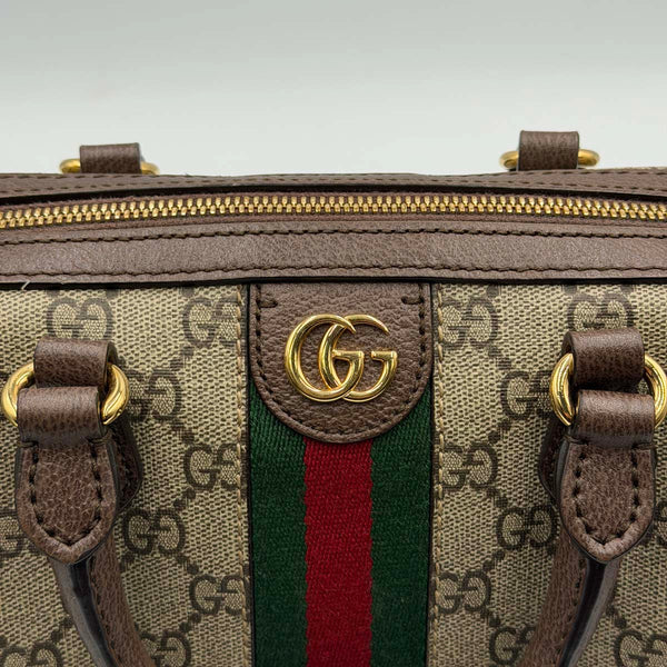 Gucci Ophidia Boston Bag - Medium - Supreme Canvas