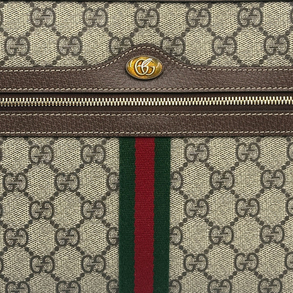Gucci Ophidia GG Supreme Large Zip Pouch Clutch