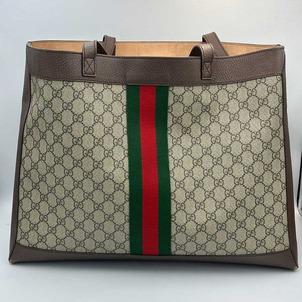 Gucci Ophidia Soft Open Tote GG Coated Canvas East West